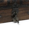 Nautical Cove Keepsake Wooden Treasure Chest with Antique Jewelry Lock