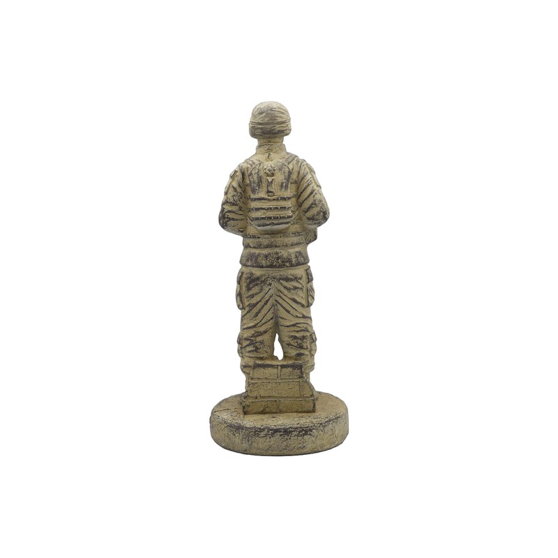 Solid Rock Stoneworks Small Standing Soldier 13in Tall Desert Sand