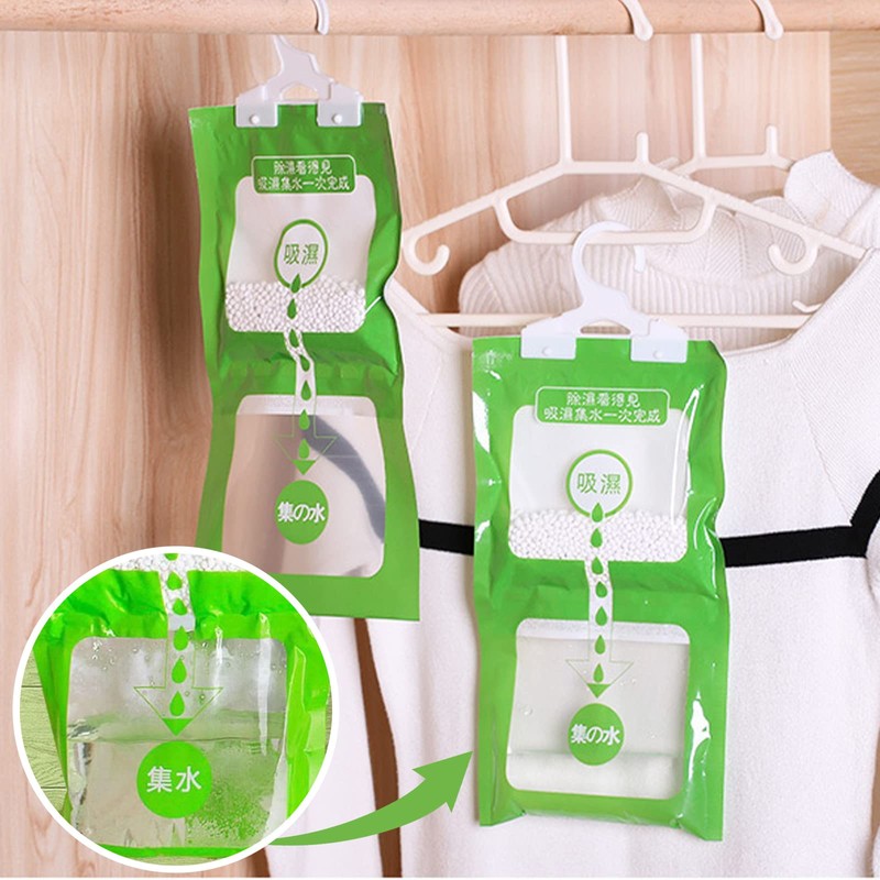 ZYNERY 10pcs Moisture Absorber Cabinet Dehumidifier Hanging Anti-Mould Moisture Bag