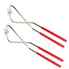 2pcs Dipping Tongs Red Handle Stainless Steel Easy Cleaning Stable
