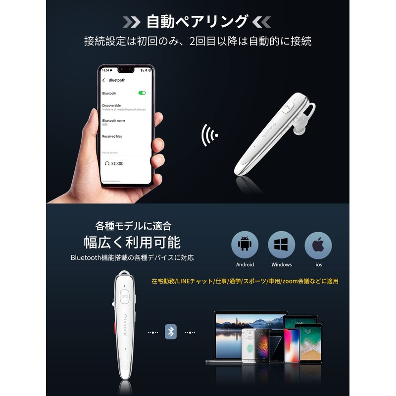 Glazata Wireless Earbuds with Dual Microphones, ENC Noise Reduction Technology,