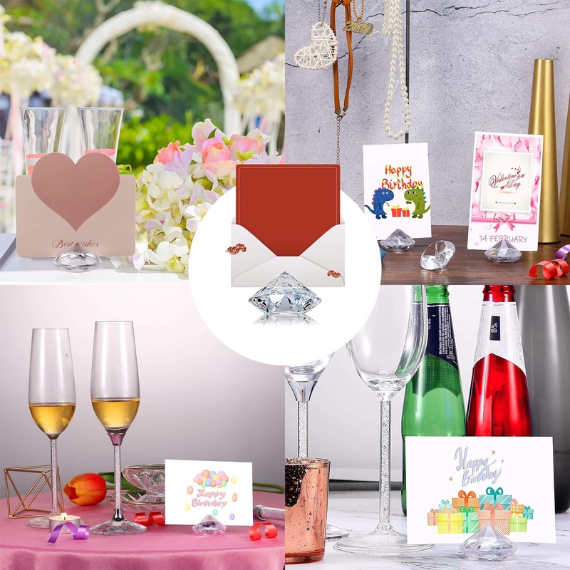 Elegant Christmas Name Place Cards – 24 Pack Acrylic Table
