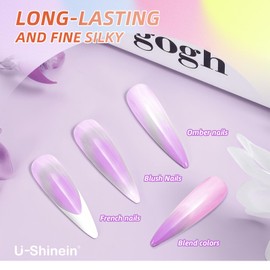 U-Shinein Cushion Gradient Painting Gel, Ombre Nails Aura Nails Full Coverage Precise Control of Each StrokeLong Lasting French Manicure Soak Off UV LED DIY Nail Art (03)