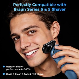 SEPSCO Testina di Rasatura 53B Compatibili con Braun Serie 5 e 6, Uomo Testine Rasoio Elettrico Barba Accessori Ricambio Recupera Delle Prestazioni Del Tuo Regolabarba per 5762 6075CC 6020S 6040CS