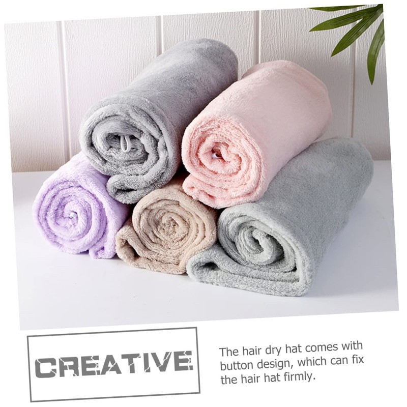 Baluue Hair Bonnets 2pcs Absorbent Hair Drying Cap Soft Microfibre