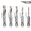 Saipor 5pcs 1/4" Quick Change Hex Shank Metal Stubby Drill