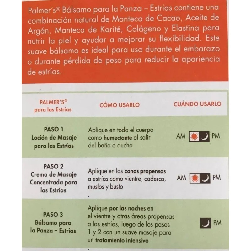Bálsamo Panza Palmers Cocoa Butter Formula Estrías Cacao