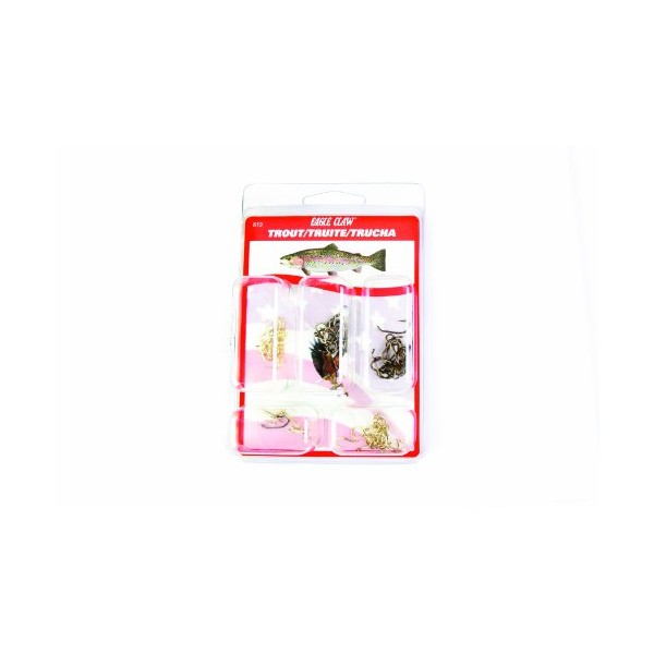 EAGLE CLAW Trout Hook Assortment, Fishing Hooks for Freshwater Trout,
