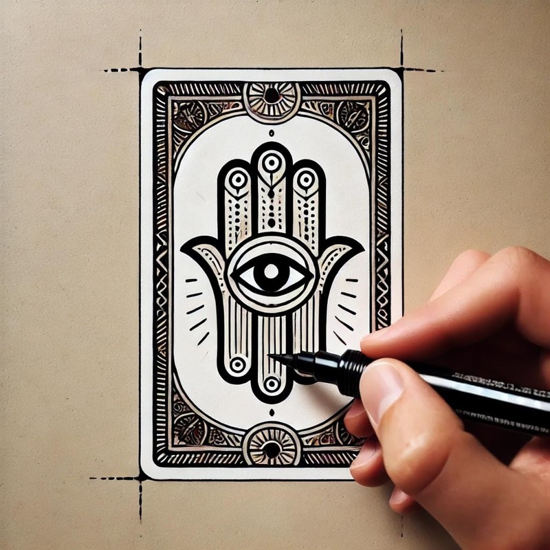 Lunaphora Blank Tarot Cards with Printed Back Design - Create