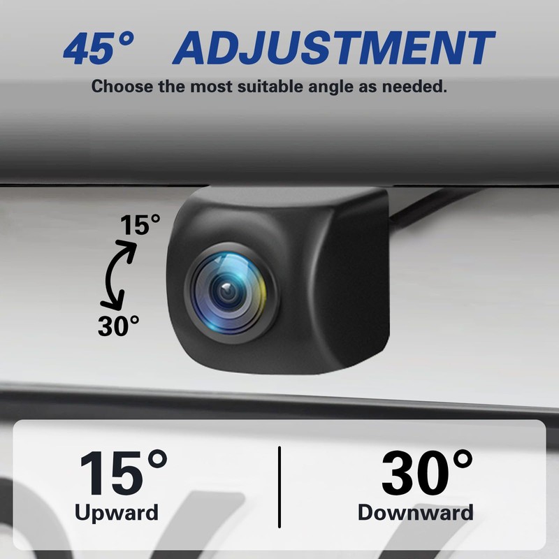 Kairiyard License Plate Backup Camera with 5in Monitor, 170 Degree