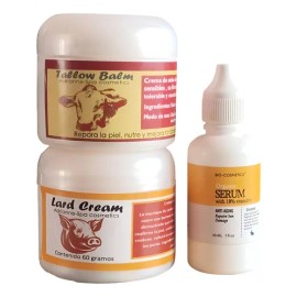 Crema De Sebo De Vaca+crema De Sebo De Cerdo+serum Gratis Todo Tipo De Piel Día/noche