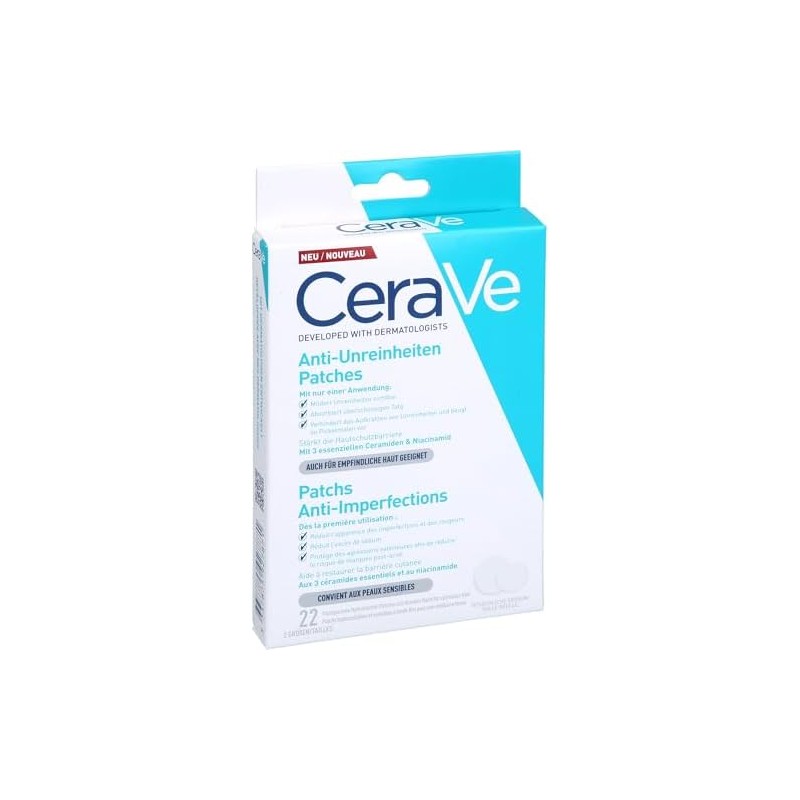 CeraVe Parches Anti Imperfecciones, Transparentes e Invisibles Sobre la Piel