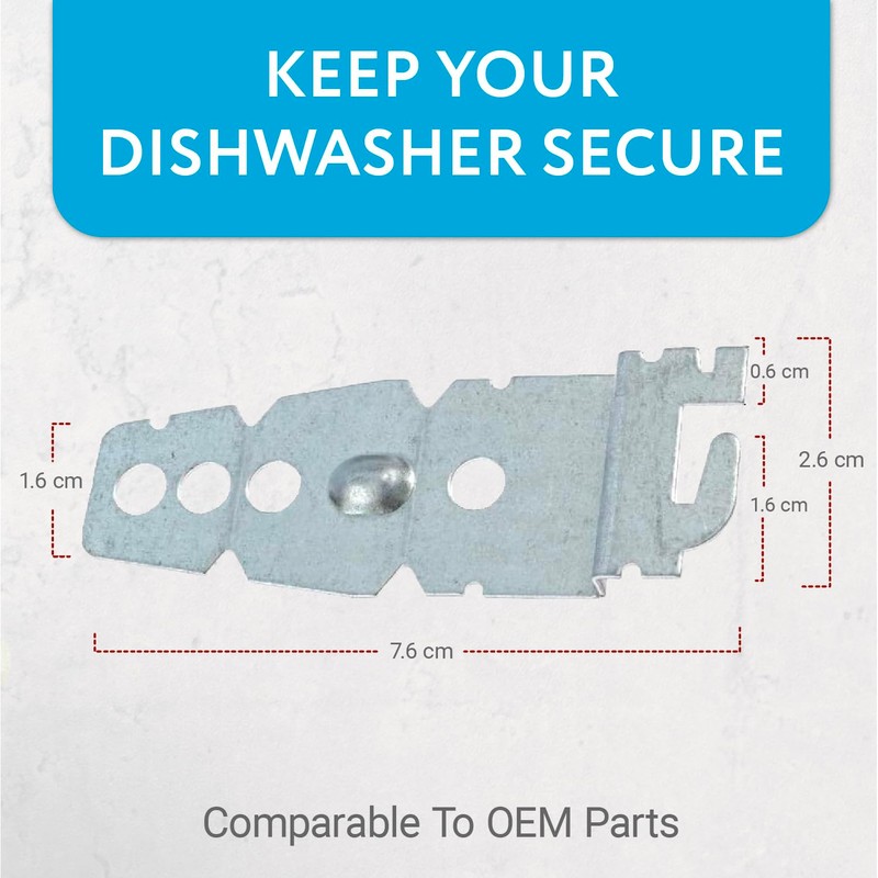 IMPRESA 2-Pack Undercounter Dishwasher Bracket Replacement - Whirlpool -Compatible -