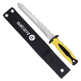 HALNKSZDDD Stainless Steel Insulation Garden Knife with Yellow Handle,7.8" Double Side Utility Sod Cutter for Cutting Mineral Wool Insulation Garden Knife for Lawn Repair