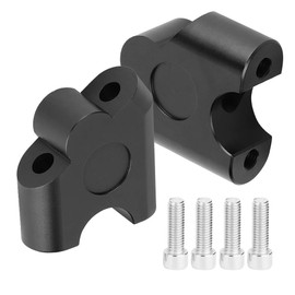 Elevadores de manillar, 22 mm 7/8 pulgadas Universal Moto Manillar Elevador Abrazadera del manillar Kit de accesorios del adaptador de montaje de movimiento hacia atrás(Negro)