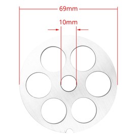 #12 Stainless Steel Meat Grinder Plate Discs Blades for Kitchenaid Mixer FGA Food Chopper and Hobart, LEM, Cabelas, Weston, MTN Meat Grinders