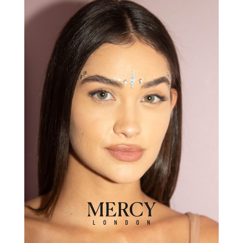 Priyanka Silver Bindis ✮ MERCY LONDON Crystal Indian Bindi Face