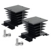 Awxlumv 2Pcs Aluminum Heat Sink SSR Dissipation for Single Phase