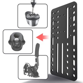 Universal Desk Mount For Racing SIM Shifter, USB Handbrake Desk Mount Bracket Plate For SIM Racing Shifter For G25 27 29 920 923 T500 For TH8A Shifter, Multiple Hole Adapter Plate