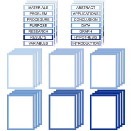 Trandraft 24 Sheets Science Fair Board Supplies 18 Self Adhesive Presentation Science Subtitles 6 Science Fair Project Titles Science Fair Board Sticker for School Office Supplies (Gradient Blue)