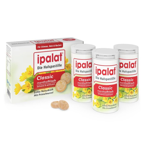 ipalat Classic throat lozenges: for hoarseness and coughing, with menthol, primrose root, anise and fennel, 120 lozenges