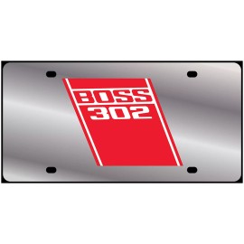 Ford Boss 302 Stainless Steel License Plate (Chrome)