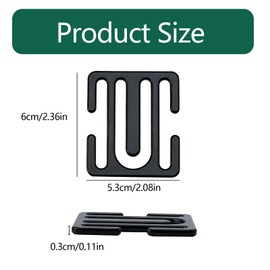 Fatiya 2 Pcs Zinc Alloy Seat Belt Clip, 2.4" x 2.05" Adjustable Seat Belt Adjuster for Universal All Auto Models, Protect Shoulder and Neck Car Seat Locking Clip for Adults (Black)