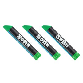 SoHo Urban Artist Water Soluble Oil Sticks for Artists – Permanent Green Light Oil Paint Stick - 37 ml - 3-Pack - No Brushes or Solvents Needed, Paint Any Primed Surface, Water Clean-Up, Non-Toxic