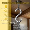 JING-HELPER 304 Stainless Steel 3 Inch S Hooks, 2 PCS