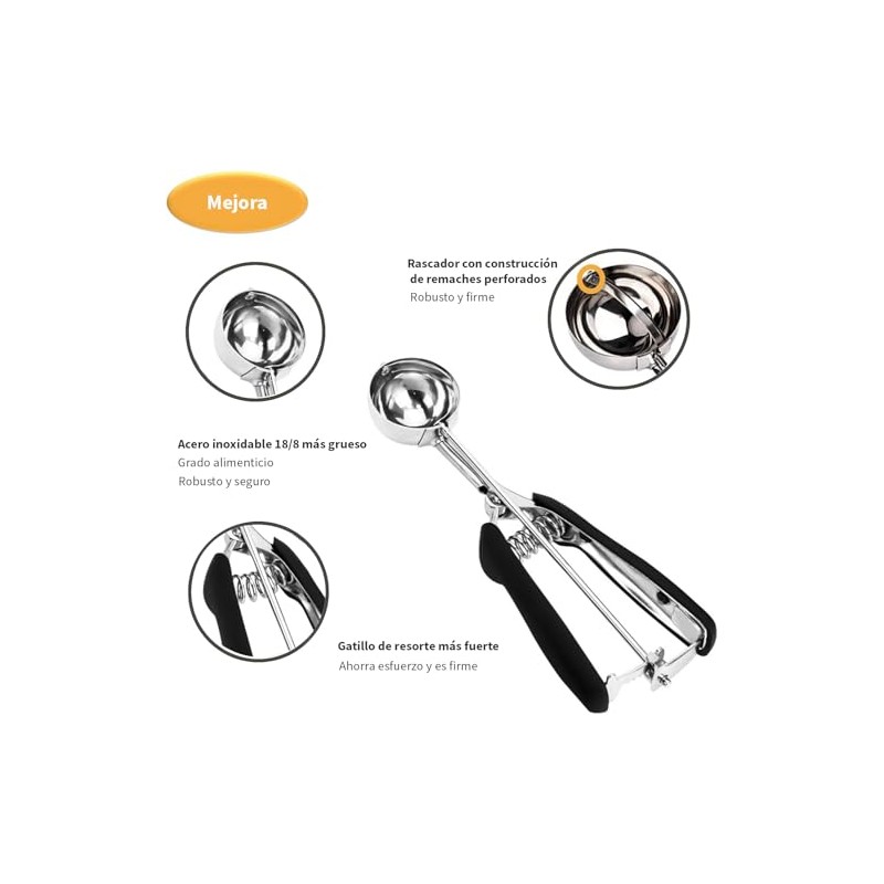 U Chef Juego de 3 Cucharas para Galletas, Cucharas Medidoras,