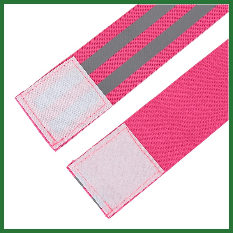 Motoforti 8pcs Reflective Bands for Arm Cycling Reflective Armbands Pink