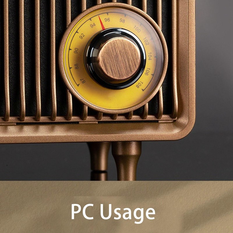 Mini Wooden FM Stereo Sound Radio Vintage Imitation Wood Grain