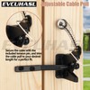 Self Locking Gate Latch with Spring Cable Pull, Heavy Duty