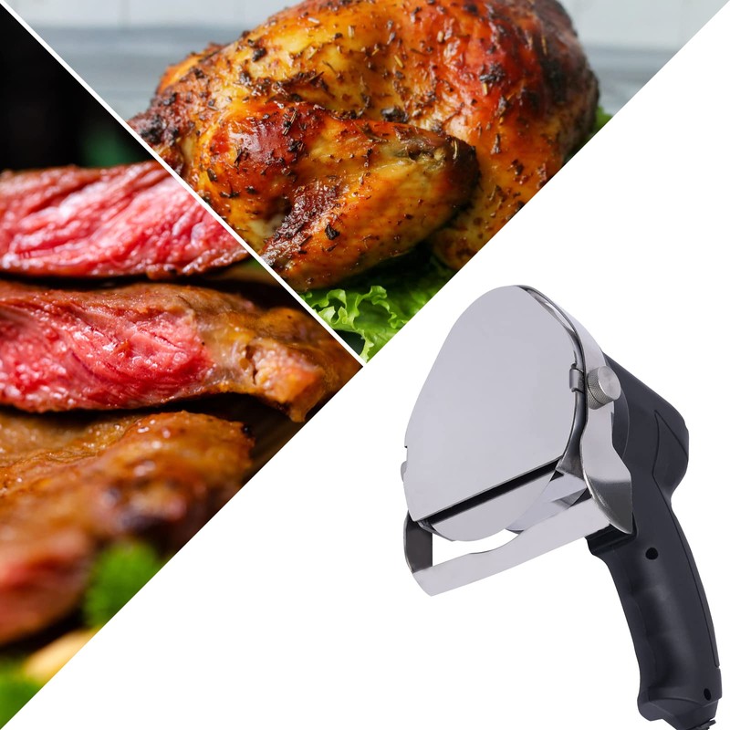 KONKENIE 80W 220V Electric Kebab Slicer Cutlery Handheld Stainless Steel