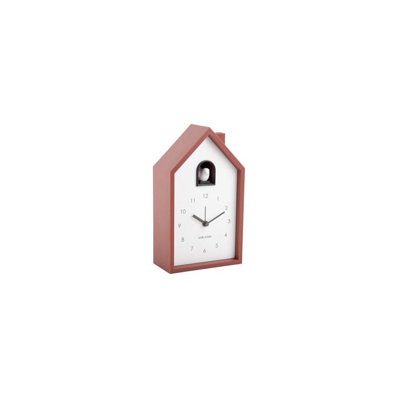 Karlsson Modern Cuckoo Alarm Clock in Red Ochre