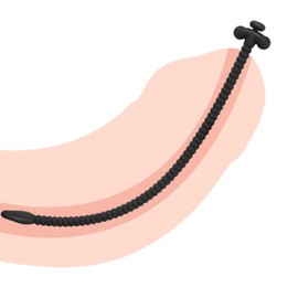 Herren Harnröhre Dilatoren Silikon Hohl Penis Plug Katheter Harnröhren Plug Männer Masturbato mit Stecker (Schwarz, M)