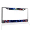 Fastasticdeals Metal Insert License Plate Frame Norway Norwegian Weatherproof Car