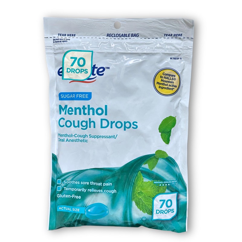 Sugar Free Menthol Cough Drops- 70ct (Pack of 1), Boxed