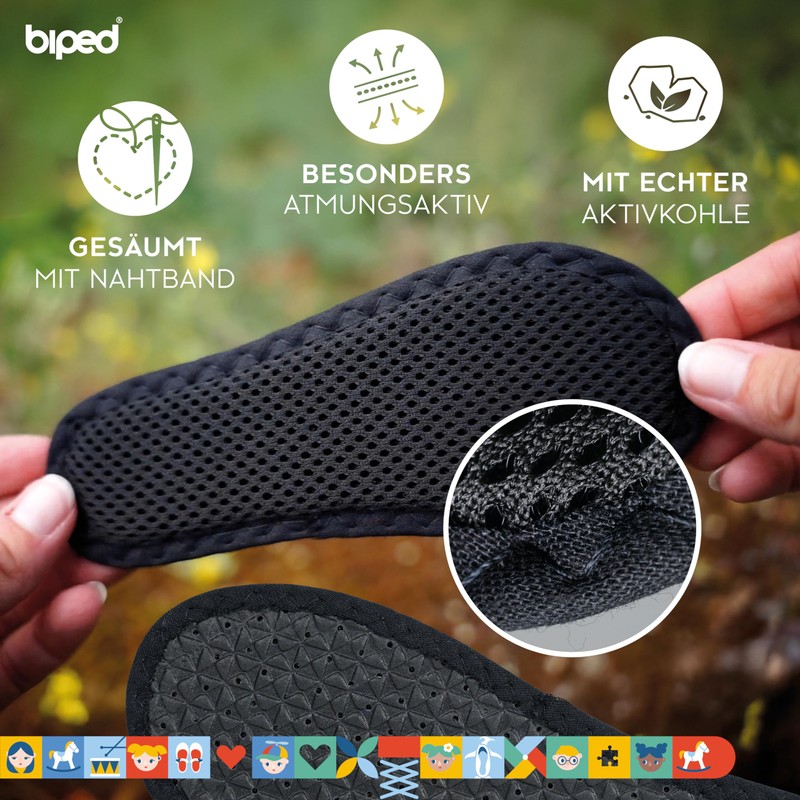 biped 2 Pairs of Children's Activated Carbon Soles, for Climate