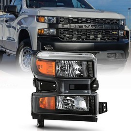 ACANII - For [Halogen w/o LED Model Only] 2019-2021 Chevy Silverado 1500 Factory Headlight Headlamp Right Passenger Side