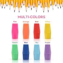 YISAN Cap Erasers for Pencils,Top Eraser & White Eraser Set, 80+8PCS Eraser Set,71334