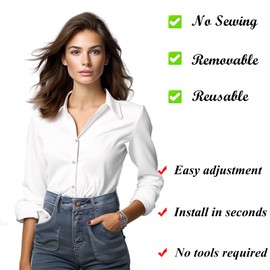 ZLMCUJE 10 Set 11.5mm/0.45" No Sewing White Shirt Buttons 4-Hole Resin Cover up Buttons Detachable Reusable Multi-Purpose for Clothes