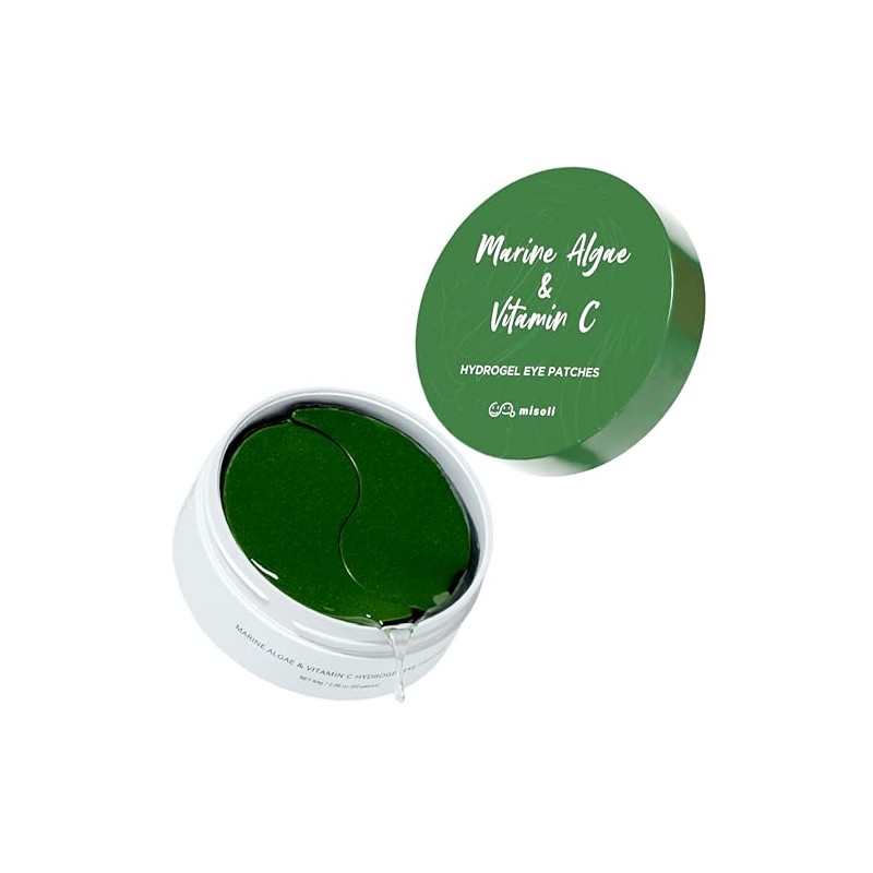 Parches para ojos de hidrogel de retinol y colágeno, Verde