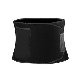 FLYTENG Sweat Waist Trimmer for Women and Men - Sweat Band Waist Trainer for High-Intensity Training & Workouts, one Sizes (Black)