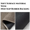 Non-Slip Corner Shower Mats,Semi-Circular Bath Mat, Curved Bath Rug, Washable