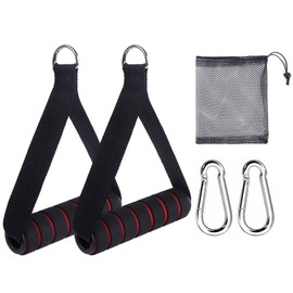 One-Handed Grip, Handles for Fitness Bands, Handle One-Hand Cable Pull, One-Hand Grip for Resistance Bands, Expander Bands, Triceps Training Rope Stretch, for Workout Cable Pull or Power Tower, Pack