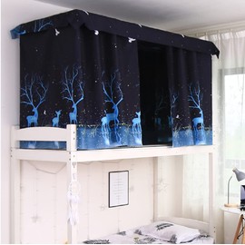 BAO CORE Bed Curtain Bunk Bed Dormitory Mid-Sleeper Bed Tent Curtain Cloth Canopy Spread Blackout Curtains Dustproof Mosquito Protection Screen Net Student Home Mosquito Net