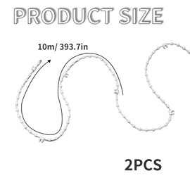 YXIING Vertical Blinds Repair Parts, 20 Meter Vertical Blind Chain Weights and Chains Parts for 3.5 Inch/ 89mm Blind Bottom Chain Slats, White