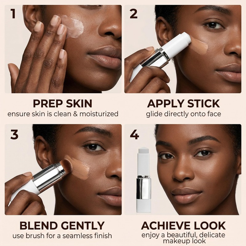 ARHZ 1 x Colour-Changing Makeup Stick with Brush, Moisturising and