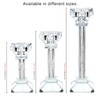 Crystal Candle Holders Set of 2-6.2" Tall Crystal Candlestick Holders